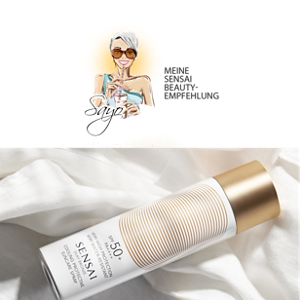 Ein Bild des neuen SENSAI  SILKY BRONZE COOLING PROTECTIVE SUNCARE SPRAY 